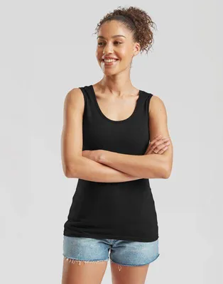 Produktbild von Fruit Of The Loom Top Damen LADIES VALUEWEIGHT VEST schwarz M
