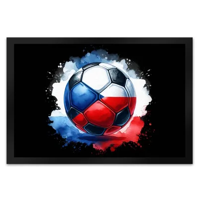 Produktbild von Fußball Tschechien Flagge Fußmatte XL in 40x60 cm
