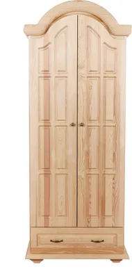 Produktbild von Massivholz-Kleiderschrank Natur 224x95x60 cm