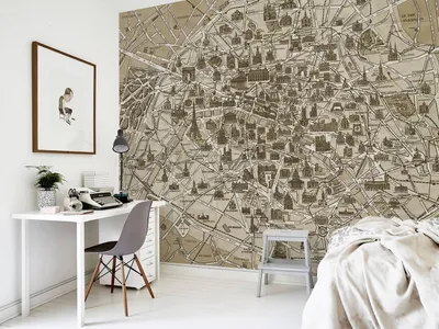 Produktbild von Coloray Fototapete 290x290 cm Latextapete Magicstick - Karte von Versailles.