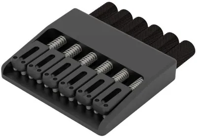 Produktbild von Hipshot 6 String headless guitar fixed Black Gitarrenbrücke
