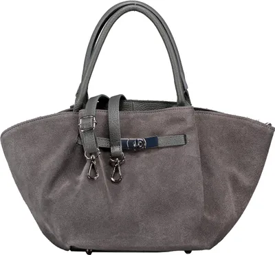 Produktbild von Hausfelder Manufaktur Handtasche Velours Grau onesize