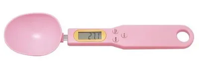 Productafbeelding van Digitale keukenweegschaal met afneembare lepel 0,5 kg/1 lb met LCD-scherm en 4 meeteenheden roze