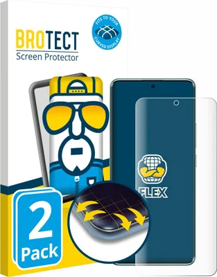 Produktbild von 2x BROTECT Fullscreen Schutzfolie für Xiaomi Redmi Note 14 Pro 4G Displayschutz Folie Fullcover Klar Transparent