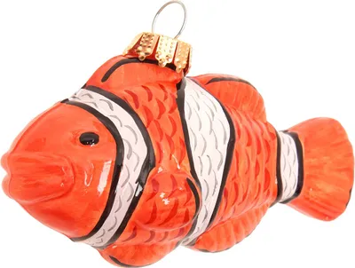 Produktbild von Krebs Glas Lauscha Christbaumschmuck Meeres-Deko: Clownfisch - aus Glas - handbemalt & mundgeblasen, ca. 12cm