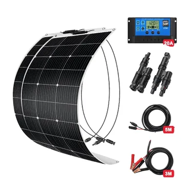Immagine prodotto di DOKIO Pannello solare flessibile, potenza di 100W, design leggero, NUOVO kit da 200W
