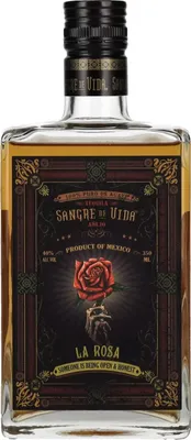 Image de Sangre de Vida Loteria LA ROSA Añejo Tequila 100% de Agave 40% Vol. 0,35l