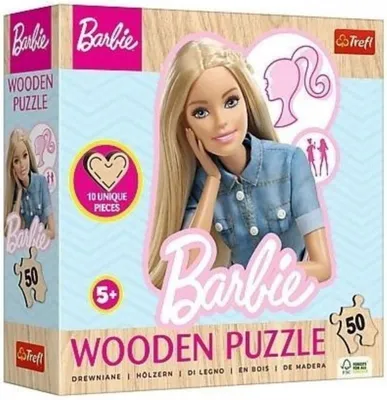 Produktbild von Trefl - Puzzle Barbie wooden - 40-99 dielov