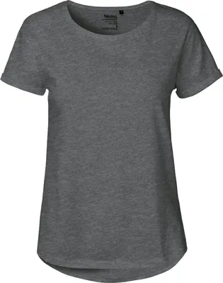 Produktbild von Neutral O80012 | Damen Roll Up Sleeve T-Shirt / Single Jersey Strick - Farbe: Dark Heather - Größe: L