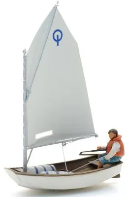 Produktbild von Artitec 387.579 - 1/87 / H0 Segelboot Optimist + Figur - Neu