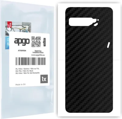 Produktbild von apgo Rückseite Schutzfolie für Asus ROG Phone 3 Strix -  Hinten Schutzfolie Carbon, Rückseite Folie schützt vor Kratzern und Fingerabdrücken