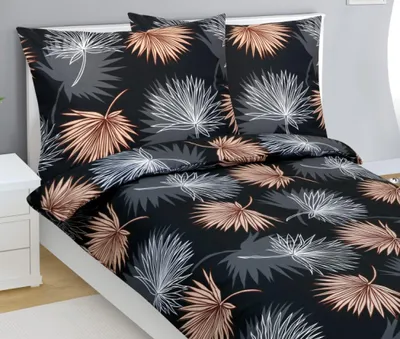 Obrázok produktu pre Bavlnená posteľná bielizeň – béžová, biela, čierna – 140x200, 70x90
