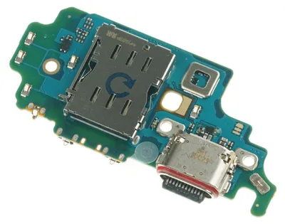 Produktbild von Samsung Galaxy S21 Ultra 5G (SM-G998B) Lade Anschluss Buchse Eingang USB-C Mikrofon Sim Karten Leser Platine