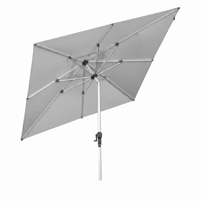 Produktbild von anndora Sonnenschirm 2,5x2,5 m knickbar UV-Schutz UPF 50 Kurbelsystem Silbergrau