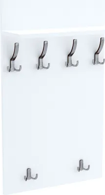 Produktbild von AKKE Weiss Garderobenpaneel MAXI - CHROM haken BxH: 60x120 cm