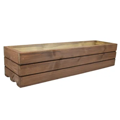 Produktbild von Dřevěný truhlík z masivu - hnědý 70 cm