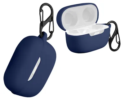 Produktbild von kwmobile Hülle kompatibel mit JBL Live Free NC+ TWS Hülle - Kopfhörer Case - TPU Silikon Cover - Schutzhülle in Dunkelblau
