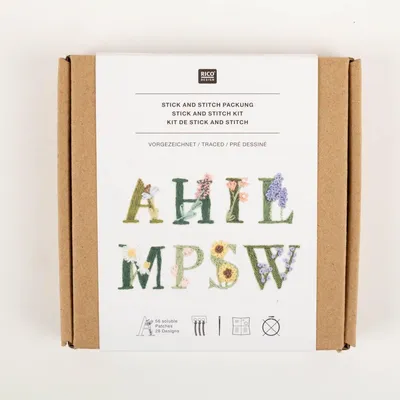 Produktbild von Stickset Blumenalphabet Stick & Stitch 56 Motive
