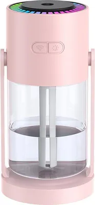 Produktbild von INF Bunter Luftbefeuchter mit rotierendem Nebel und Umgebungsbeleuchtung Rosa