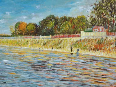 Obrázek produktu pro Vincent Van Gogh umělecký tisk obrazu - břeh Seiny, 1887 (60 x 80 cm)