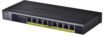 Produktbild von NETGEAR GS108PP, Unmanaged, Gigabit Ethernet (10/100/1000), Vollduplex, Power over Ethernet (PoE), Rack-Einbau, Wandmontage