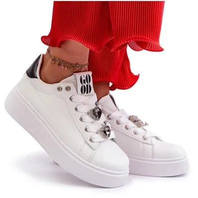 Produktbild von Damen Plateau-Sneaker mit weißen Verzierungen Herbisa 40