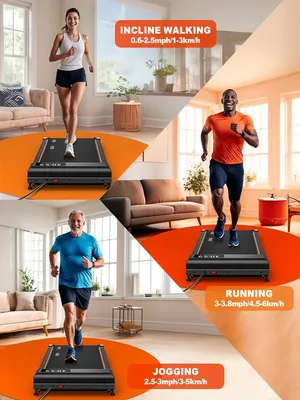 Produktbild von Walking Pad Laufband - TW1 - Verstellbare Steigung - Klappbar - Display - Elektrisch - Für Zuhause - Lauffläche 80–120 x 30–50 cm