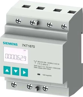 Produktbild von Siemens PAC1600: 3 phasig / 80A, S0, Leistungsstrom, kWh, 362 g