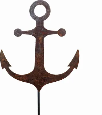 Produktbild von Edelrost Gartenstecker Anker Rost, Gartendekoration, mit Stab