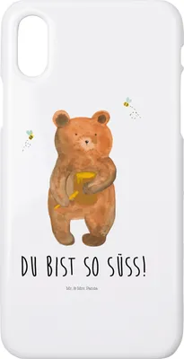 Produktbild von Mr. & Mrs. Panda Iphone 10 Handyhülle Bär Honig - Weiß - Geschenk, Cover, Partner, Handy, Hülle, Verliebte, X, Liebe, Teddy