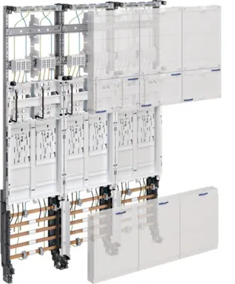 Produktbild von HAGER Komplettfeld ZL3ED26N 6Z DSS 3feldrig 1050mm (ZL3ED26N)