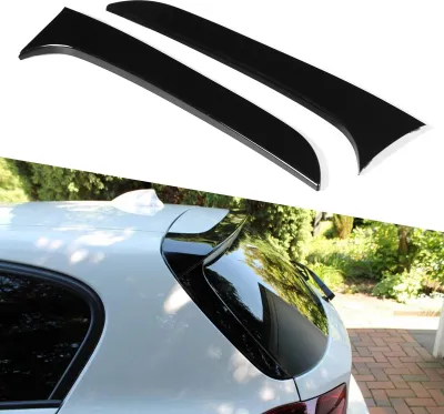Produktbild von 2 Stück Heckscheiben-Seitenspoiler Canard Wing glänzend schwarz Ersatz für 1er F20 F21 2012–2019