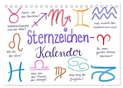 Produktbild von Sternzeichen-Kalender (Tischkalender 2027 DIN A5 quer), CALVENDO Monatskalender