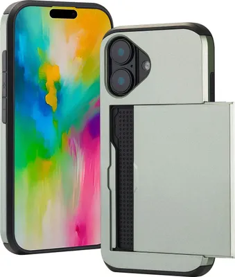 Produktbild von imoshion Backcover mit Kartenfach iPhone 16 - Grün