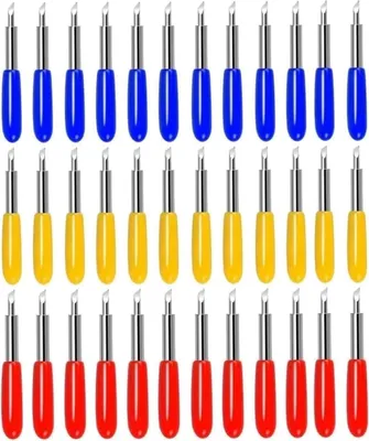 Produktbild von 90 Stück Schneideplotter Ersatzklingen inklusive 30° feine Spitzenklingen 45° Standardklingen und 60° Tiefe Spitzenklingen für Cricut Maker 3/4 Explore Air 2/3 Maker präzises Schneiden