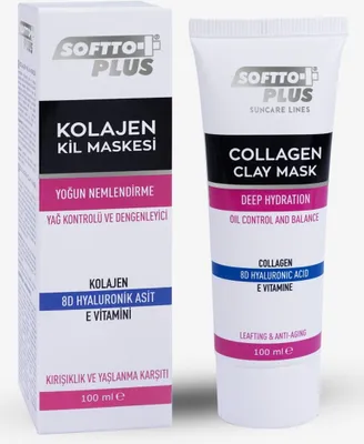 Image de Softto+Plus Collagen Clay Mask Deep Hydration Masque hydratant
