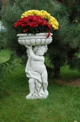 Produktbild von Blumenkübel Pflanz Kübel Dekoration Figur Blumentöpfe Garten Vasen Gefäss 580