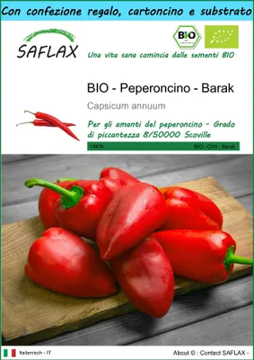 Immagine prodotto di SAFLAX Set regalo - BIO - Peperoncino - Barak - 15 semi - Capsicum