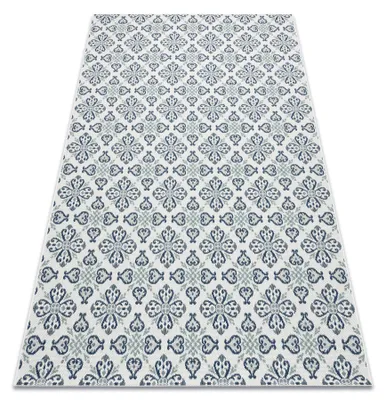 Imagen del producto de Alfombra de cuerda sisal COLOR 19246/969 Flores blanco 200x290 cm