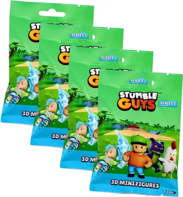 Produktbild von Stumble Guys 3D Sammelfiguren Serie 2 - Chrome Crystal Figur - 4 Tüten
