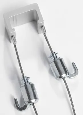 Produktbild von Bilderhaken für Stell- und Trennwandsystem beidseitig silber verstellbar