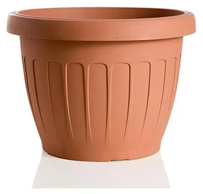 Image de Vase "Terra" en plastique - Terracotta - D 30 cm