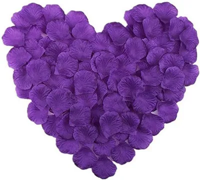 Produktbild von 1000 Stück künstliche Seidenrosenblätter aus Stoff für Hochzeiten, Partys, Valentinstag, Geburtstage, romantische Tischdekorationen, künstliche Rosenblätter (Dunkelviolett)