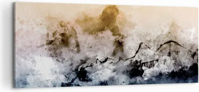 Produktbild von Bild auf Leinwand - Leinwandbild - Einteilig - Abstraktion Wolken Berge - 100x40cm - Wand Bild - Wanddeko - Wandbilder - Leinwanddruck - Bilder - Wanddekoration - Leinwand bilder - AB100x40-4894