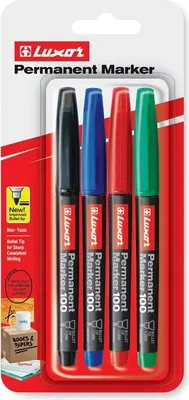 Produktbild von Minimarker-Set 4er-Set Schwarz Blau Rot Grün 1-2 mm Strichstärke Modell 3410/4C