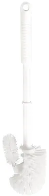 Produktbild von haug bürsten WC Bürste mit Randreiniger Rund Weiß - Durchmesser ca. 8cm, Hygiene Badausstattung