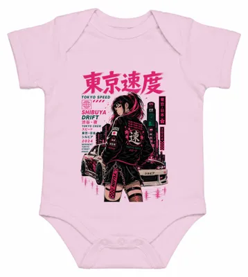 Obrázok produktu pre Tokyo Speed, Shibuya, drift, anime, auto JDM, Japonsko, štýl Y2K, manga, cyberpunk, body, ružová, veľkosť 0/3