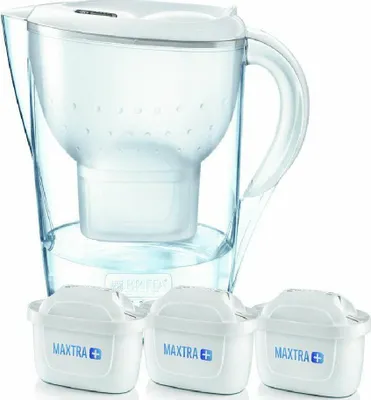 Produktbild von Brita Marella+ Filterkanne mit 3 Maxtra Pro PP-Kartuschen, weiß, 2,4 l