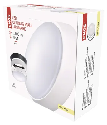 LED svítidlo ZURI 22 cm, 14 W, teplá bílá, IP54