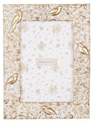 Produktbild von Clayre & Eef Bilderrahmen 10x15 cm Goldfarbig Kunststoff